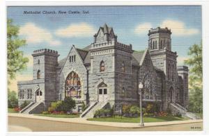 Methodist Church New Castle Indiana postcard