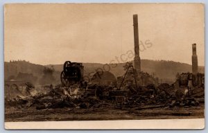 K45/ Andover New York RPPC Postcard c1907 Stamping Factory Fire Disaster 18
