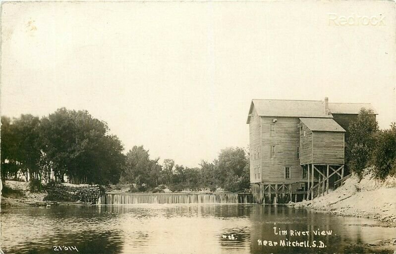 SD, Mitchell, South Dakota, Jim River View, No. 21314, RPPC