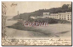 Old Postcard Lighthouse surroundings Brest Portzic Lighthouse Beach in White ...