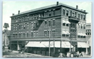 GLOBE, AZ Arizona ~ Street View of TRUST BUILDING (Bank) ~ c1910s Postcard