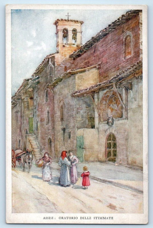 Umbria Italy Postcard Assisi Oratory of the Stigmata c1930's Vintage Unposted