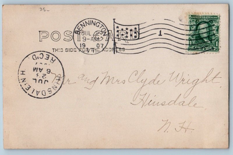 Bennington Vermont VT Postcard RPPC Photo Bottum & Torrance Co. Building 1907