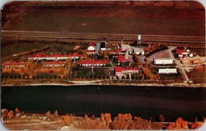 C1960 Aerial View of Central Alberta Sanatorium Elbow River Postcard Dexter Pres