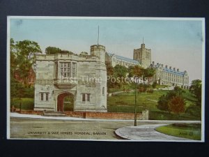 Wales BANGOR UNIVERSITY & WAR HERIES MEMORIAL c1926 Postcard by Valentine