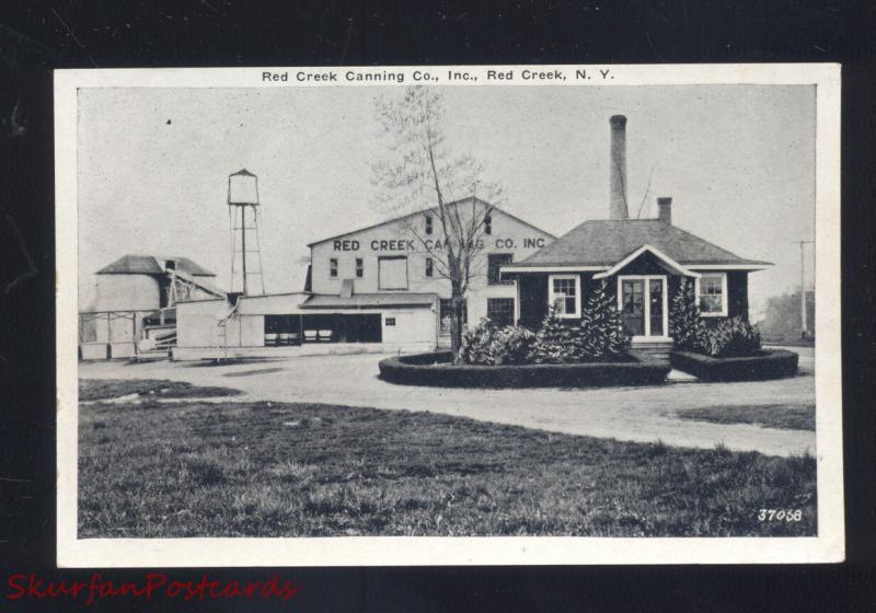 RED Creek New York Canning Company Factory Antique Vintage Postcard NY