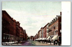 Essex Street   Lawrence  Massachusetts   Postcard  c1907