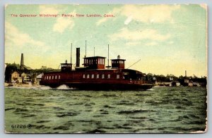 1910  New London  Connecticut  The Governor Winthrop Ferry   Postcard