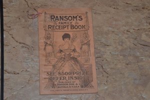 Ransom's Family Reciept Book Cookbook 1903