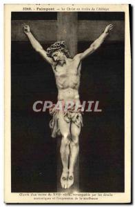 Old Postcard Paimpont Christ in Ivory L Abbaye