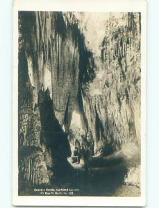 1935 rppc - QUEEN'S ROOM AT CARLSBAD CAVERN Carlsbad New Mexico NM p2286