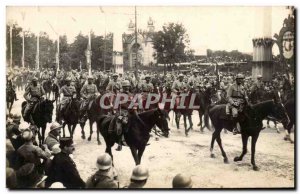 Old Postcard The celebrations of victory July 14, 1919 The parade Army