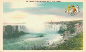 Canada Front View Horseshoe Falls From Canada Vintage Postcard 07.29