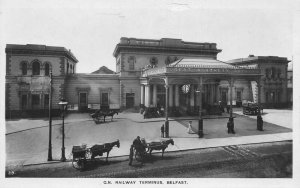 Belfast Ireland Railway Terminus Depot Real Photo Postcard AA110661