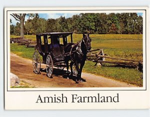 Postcard Amish Farmland of Northern Indiana USA