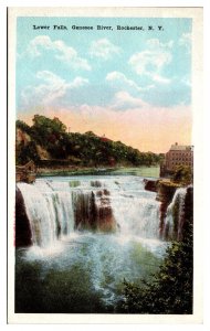 Antique Lower Falls, Genesee River, Rochester, NY Postcard