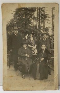 RPPC Victorian Group Lake Mammoth Ladies w Jewelry 1912 Real Photo Postcard D18