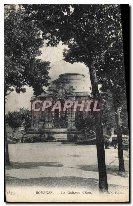 Old Postcard Chateau d & # 39eau Bourges