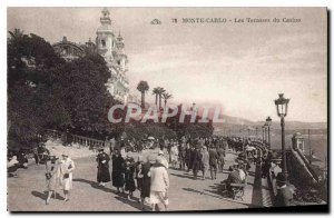 Old Postcard Monte Carlo Casino Terraces