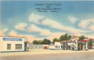 1940s Miles City Montana Hammill Tourist Court occupation Postcard 26-402