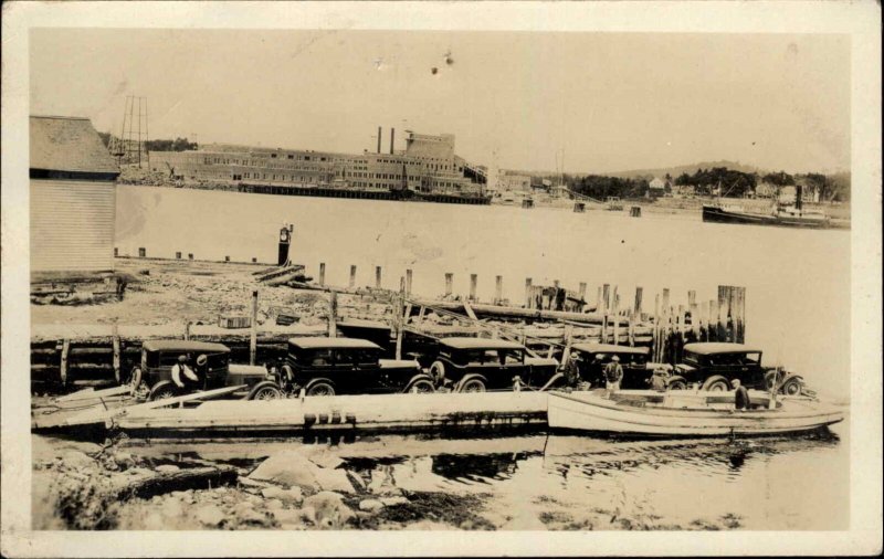 Car Ferry - Washington State? Unidentified Real Photo Postcard c1910