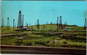 Postcard OIL WELL SCENE Casper Wyoming WY AM4931