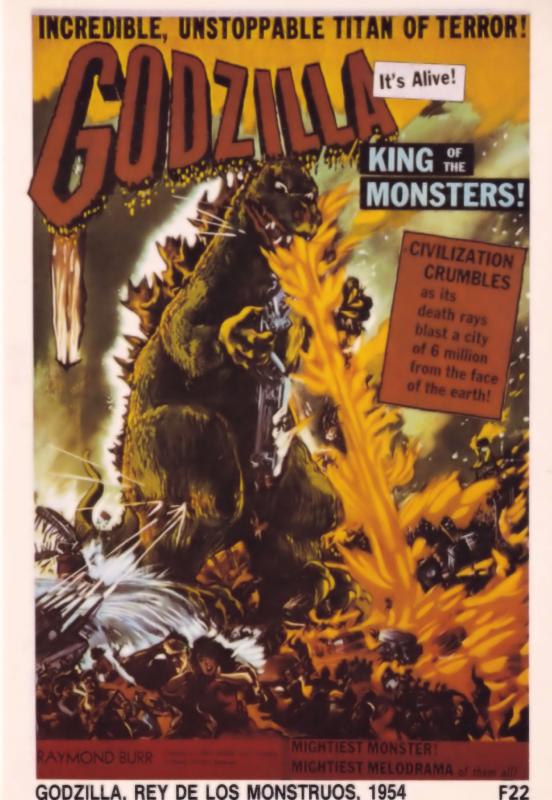 Godzilla Spanish 1954 Film Movie Poster Postcard