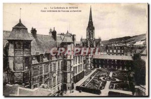 Rouen Cathedral Postcard Old inner court of & # 39ancien ARCHDIOCESE