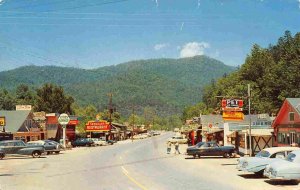 Street Scene Qualla Indian Reservation Cherokee Smoky Mt North Carolina postcard
