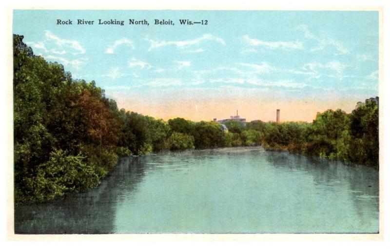 Wisconsin North Beloit , Rock River Looking North