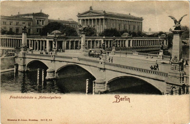 CPA AK BERLIN Nationalgalerie mit Friedrichsbrücke GERMANY (980438)