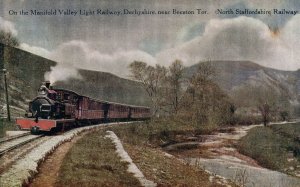 North Staffordshire Railway Beeston Tor Manifold Valley Train Postcard