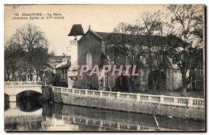 Old Postcard Brantome The hall (old church of the 15th)