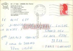 Modern Postcard Limoges Haute Vienne Capital Enamels fire arts since the cent...