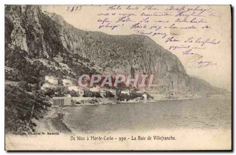 Old Postcard Nice in Monte Carlo Bay of Villefranche