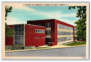 1940 School Chemistry Clemson College Clemson South Carolina SC Vintage Postcard 