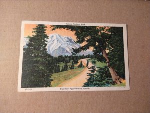 1940's Ranier National Park, Washington Linen Postcard