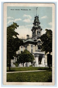 c1910's Court House Waukegan Illinois IL Unposted Antique Postcard 