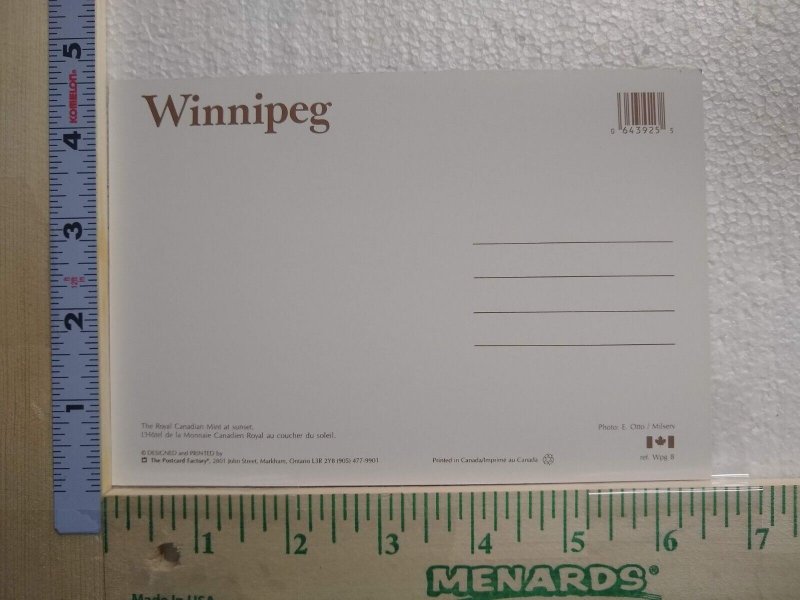 Postcard The Mint, Winnipeg, Canada 