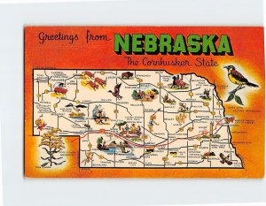 Postcard The Cornhusker State Greetings from Nebraska USA