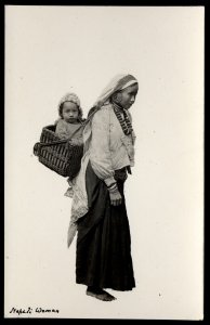 Italy Napoli Woman Local Baby Costumes PC, Postcard Vintage Unused