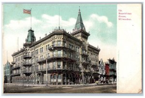 c1905 Republican House Building Horse Carriage Milwaukee Wisconsin WI Postcard