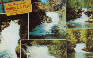 Greetings From Winona 5 Falls In The Poconos Of Pennsylvania 1961