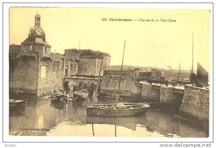 Concarneau, L'Entree de la Villa Close, Finistere, France, 00-10s