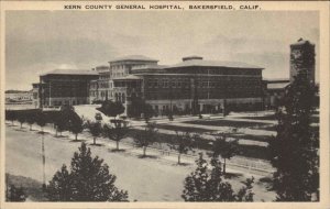 Bakersfield California CA Kern County General Hospital Vintage Postcard