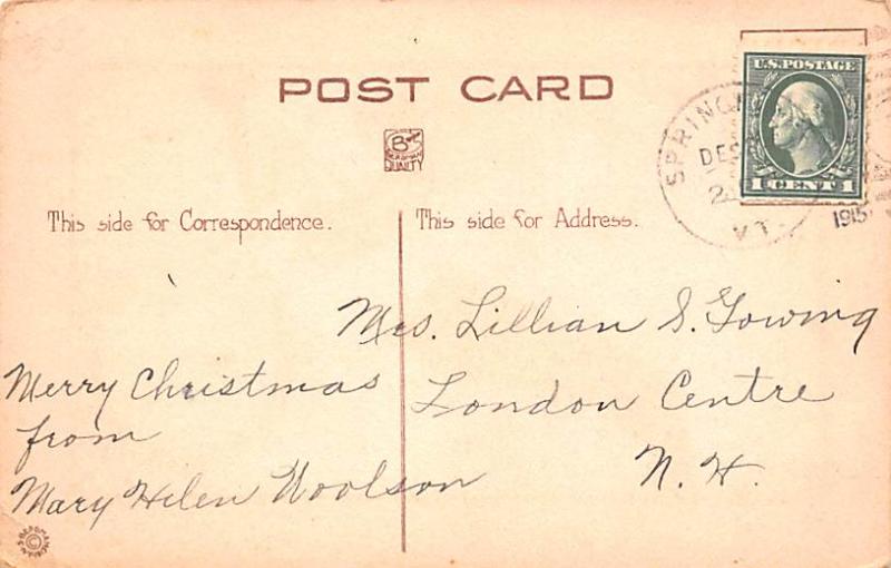 Christmas Postcard Old Vintage Antique Post Card