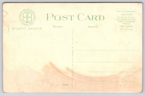 Omaha Nebraska~Hanscom Park~Winter Scene~Frozen Waterway~Sunset~1920s Postcard