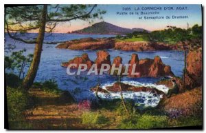 Old Postcard The Golden Corniche Agay tip of Beaumette and Semaphore Dramont