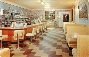 Postcard 1950s Desert Hot Springs California O'Hara's Cafe interior 24-6327