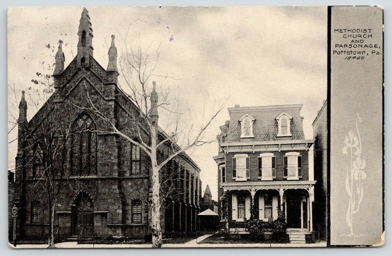 Pottstown PA~First Methodist Church~Parsonage w/Mansard Roof~1910 Art Nouveau 